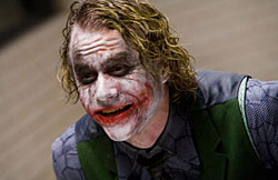 Heath Ledger as the Joker in The Dark Knight